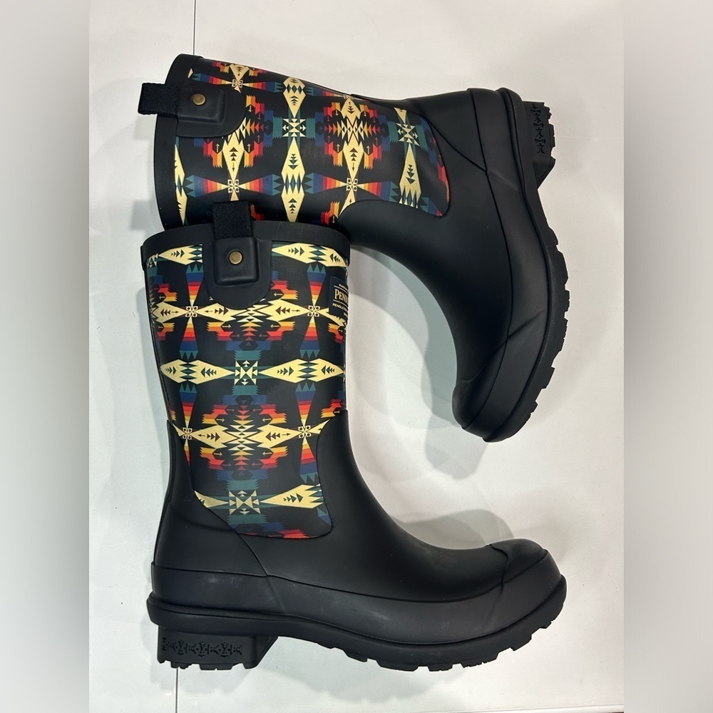 Pendleton Women's Size 6 Medium Tucson Mid Rain Boots Black NWT